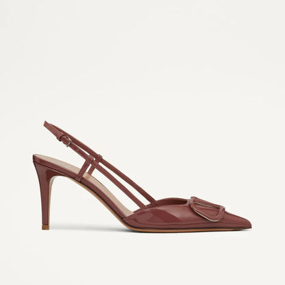 Valentino Brown Lace-up Heel