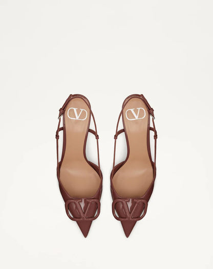Valentino Brown Lace-up Heel